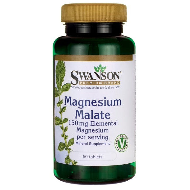 Swanson Magnesium Malate, 150mg Elemental Magnesium - 60 tablets