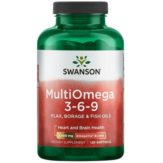 Swanson MultiOmega 3-6-9 - Flax & Borage & Fish Oils - 120 softgels