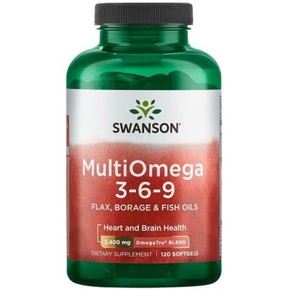Swanson MultiOmega 3-6-9 - Flax & Borage & Fish Oils - 120 softgels