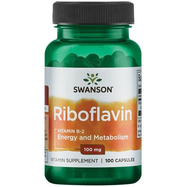 Swanson Riboflavin Vitamin B-2, 100mg - 100 caps