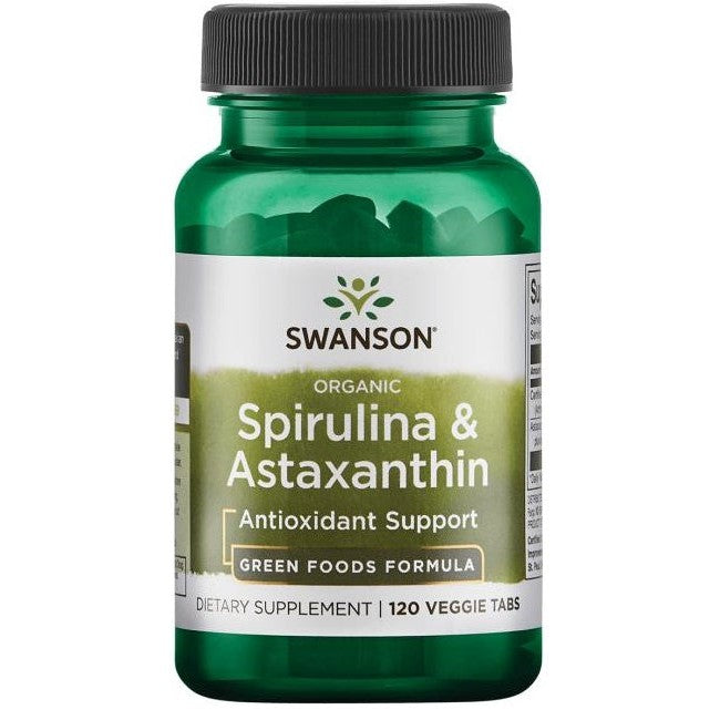 Swanson Spirulina & Astaxanthin - 120 veggie tablets