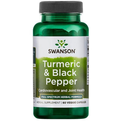 Swanson Turmeric & Black Pepper - 60 vcaps