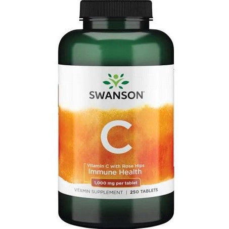 Swanson Vitamin C with Rose Hips, 1000mg - 250 tablets