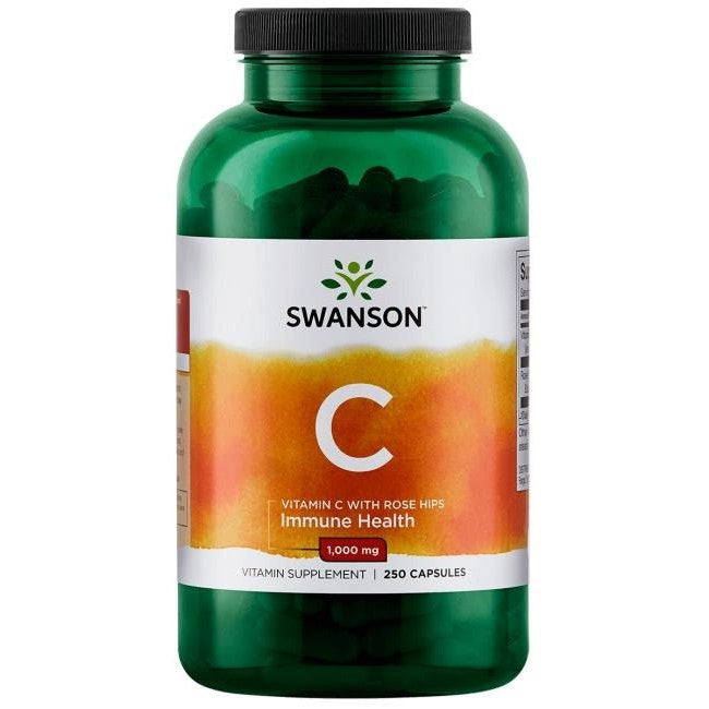 Swanson Vitamin C with Rose Hips Extract, 1000mg - 250 caps
