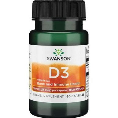 Swanson Vitamin D-3, 1000 IU - 60 caps