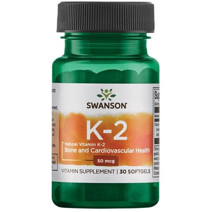 Swanson Vitamin K-2 - Natural, 50mcg - 30 softgels