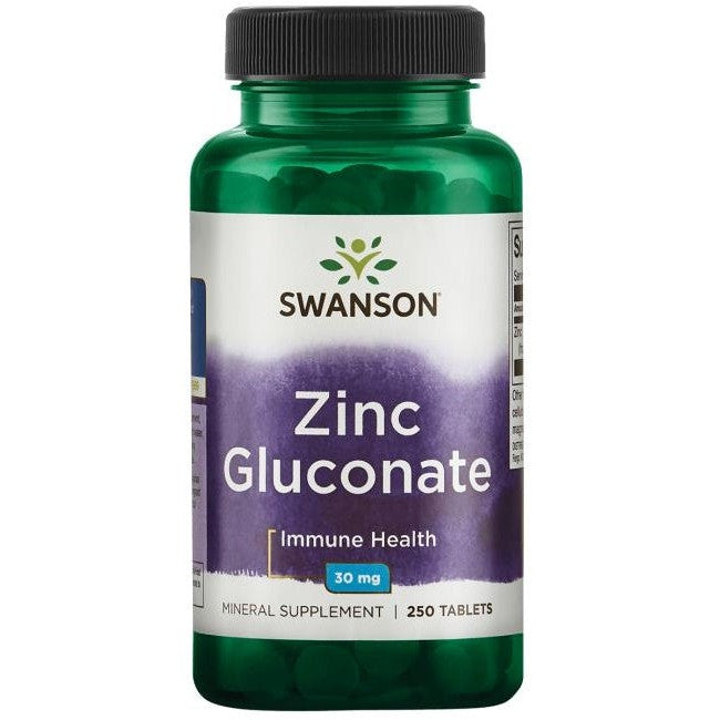 Swanson Zinc Gluconate, 30mg - 250 tablets