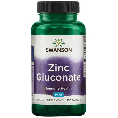 Swanson Zinc Gluconate, 30mg - 250 tablets