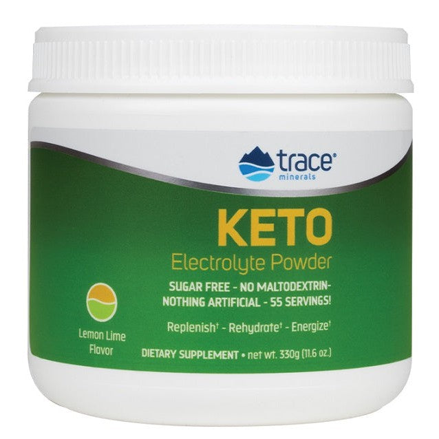 Trace Minerals Keto Electrolyte Powder, Lemon Lime - 330g