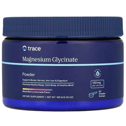 Trace Minerals Magnesium Glycinate Powder, Mixed Berry Lemonade - 180g