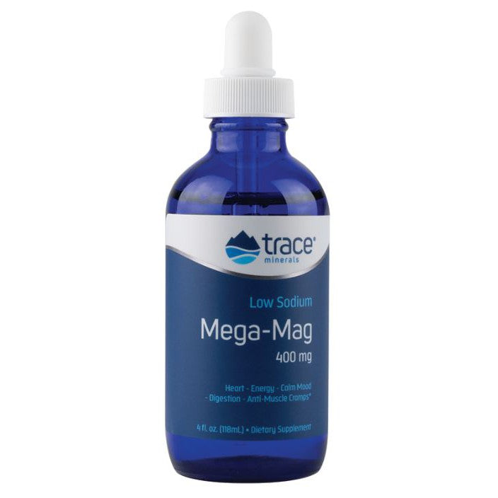 Trace Minerals Mega-Mag, 400mg - 118 ml.
