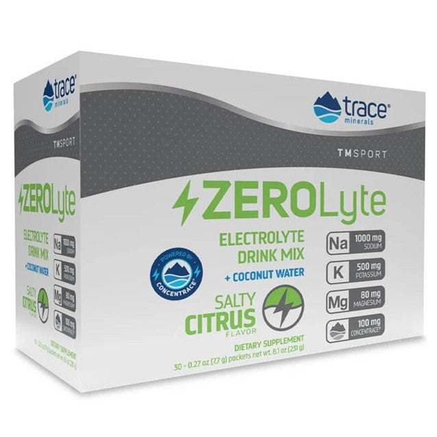 Trace Minerals ZEROLyte, Salty Citrus - 30 packets