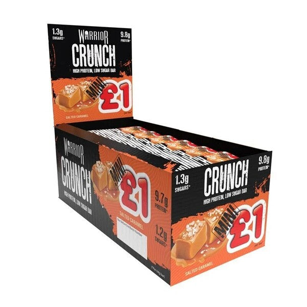 Warrior Crunch Bar Mini, Salted Caramel - 24 bars