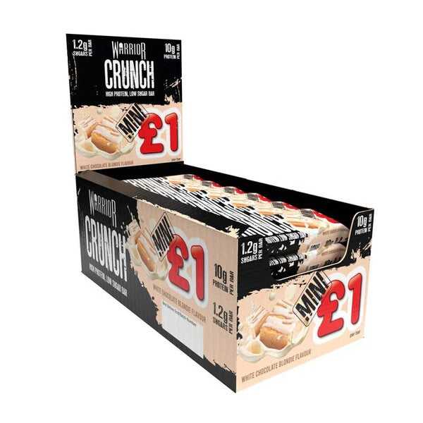 Warrior Crunch Bar Mini, White Chocolate Crisp - 24 bars