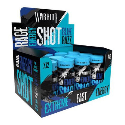 Warrior Rage Energy Shot, Blue Razz - 12 x 60 ml.