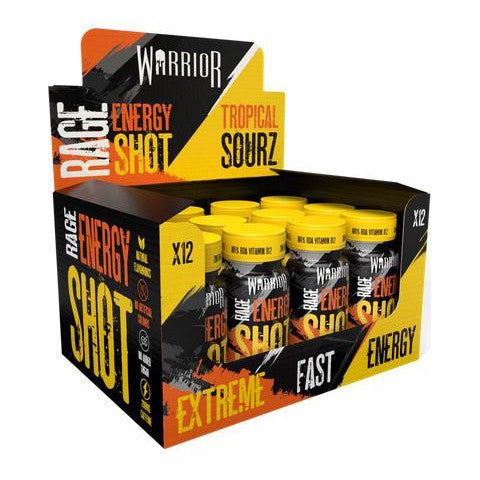 Warrior Rage Energy Shot, Tropical Sourz - 12 x 60 ml.