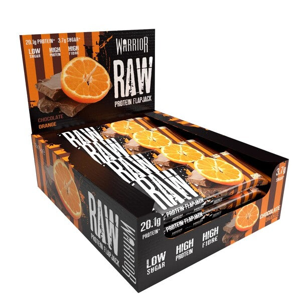 Warrior Raw Protein Flapjack, Chocolate Orange - 12 bars