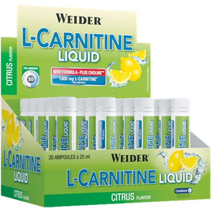 Weider L-Carnitine Liquid, Peach - 20 x 25 ml.