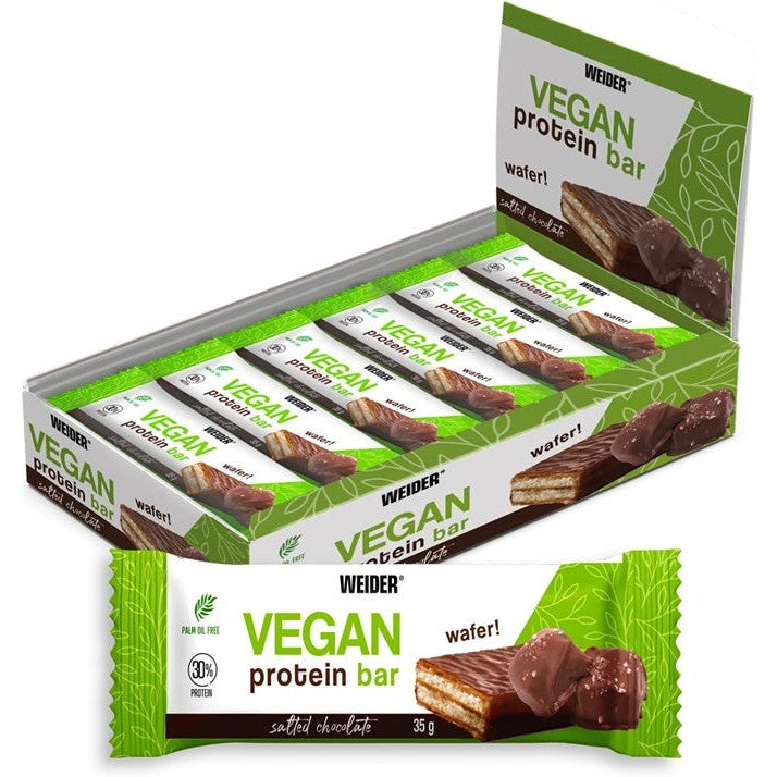 Weider Vegan Protein Bar, Salted Chocolate - 12 x 35g