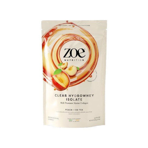 ZOE Nutrition Clear Hydrowhey Isolate, Peach Iced Tea - 454g