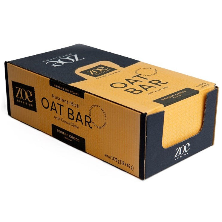 ZOE Nutrition Oat Bar, Double Choco - 18 x 65g