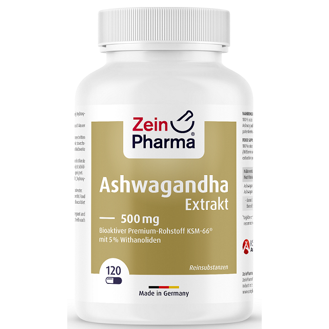 Zein Pharma Ashwagandha Extract, 500mg - 120 caps