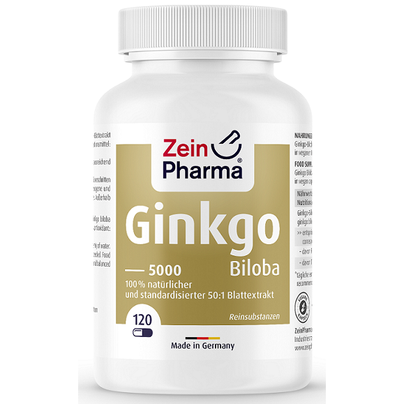 Zein Pharma Ginkgo Biloba 5000, 100mg - 120 caps